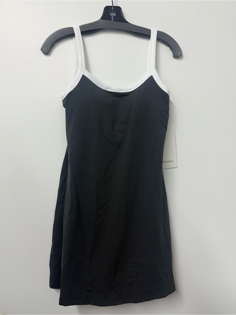 LuluLemon Align Ribbed-Trim Cami Mini Dress in Black/White